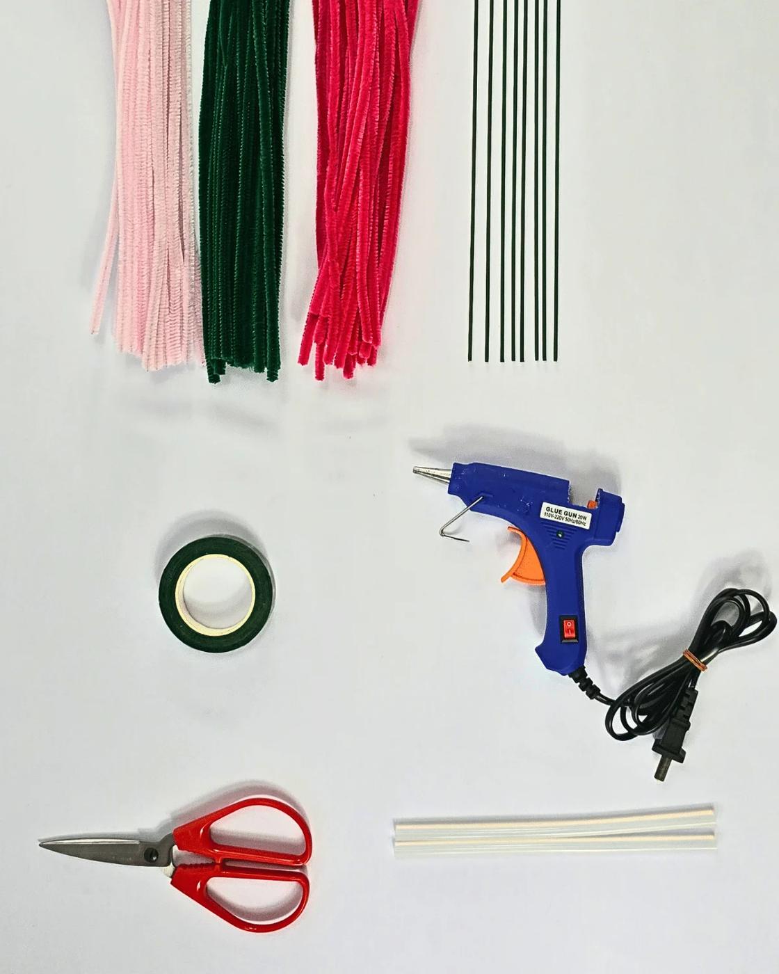 Homemade Pipe Cleaner Tulips — materials for pipe cleaner tulips