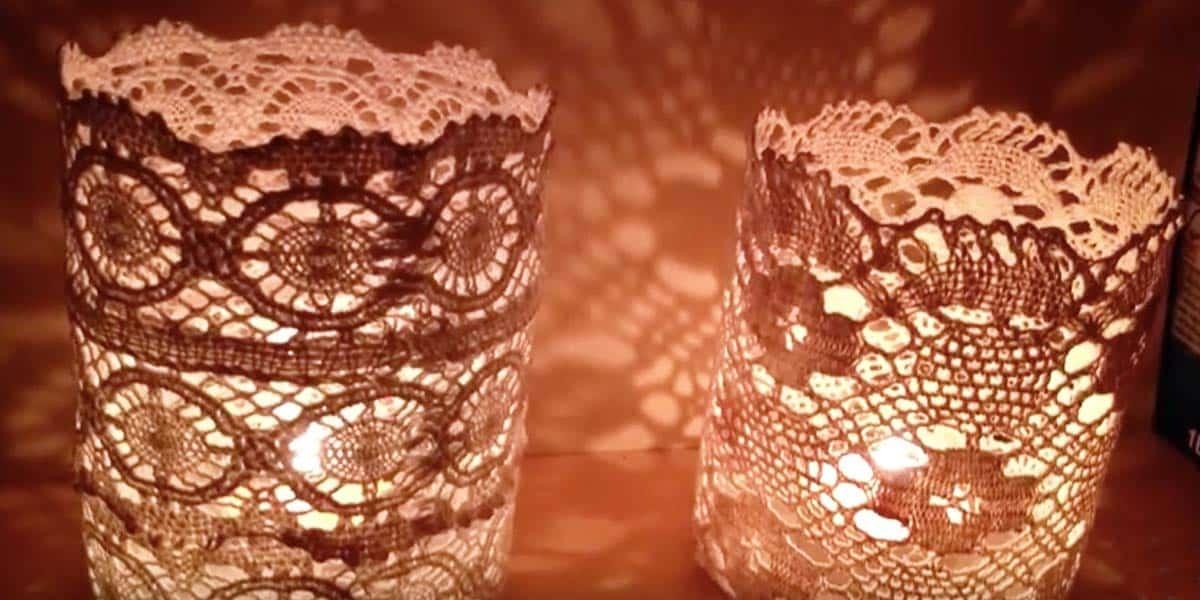 Easy DIY Doily Lanterns