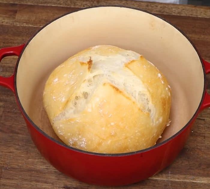 Easy No-Knead 4 Ingredient Artisan Bread Instructions