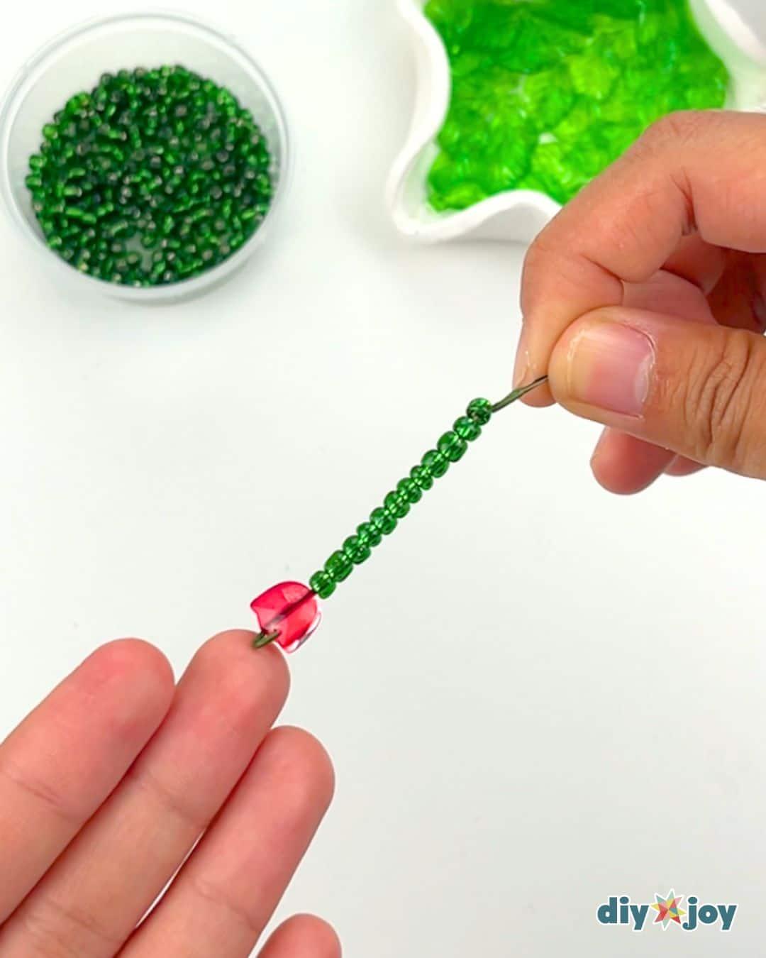Homemade Viral Beaded Plant — make flower stems