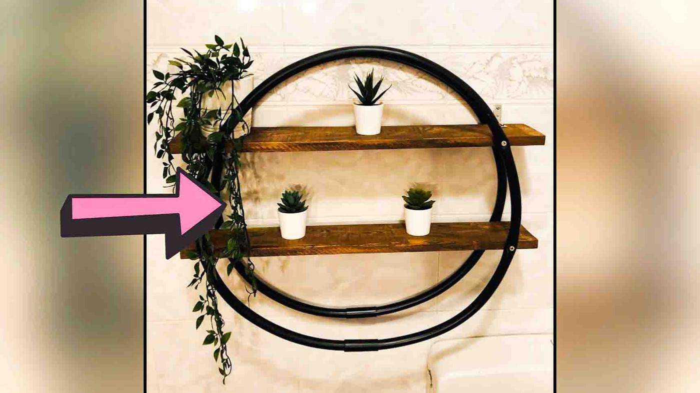 Easy DIY Hula Hoop Shelf Tutorial
