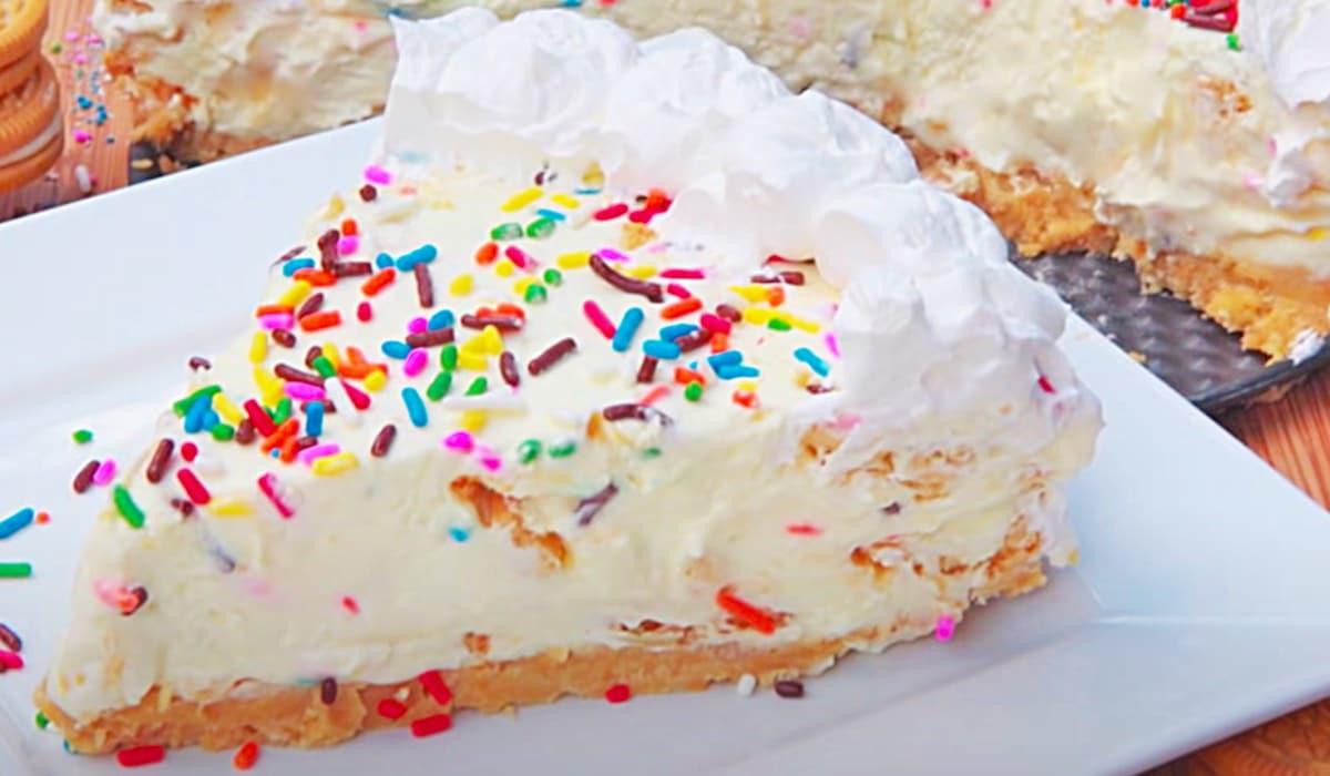 No-Bake Cake Batter Cheesecake Recipe