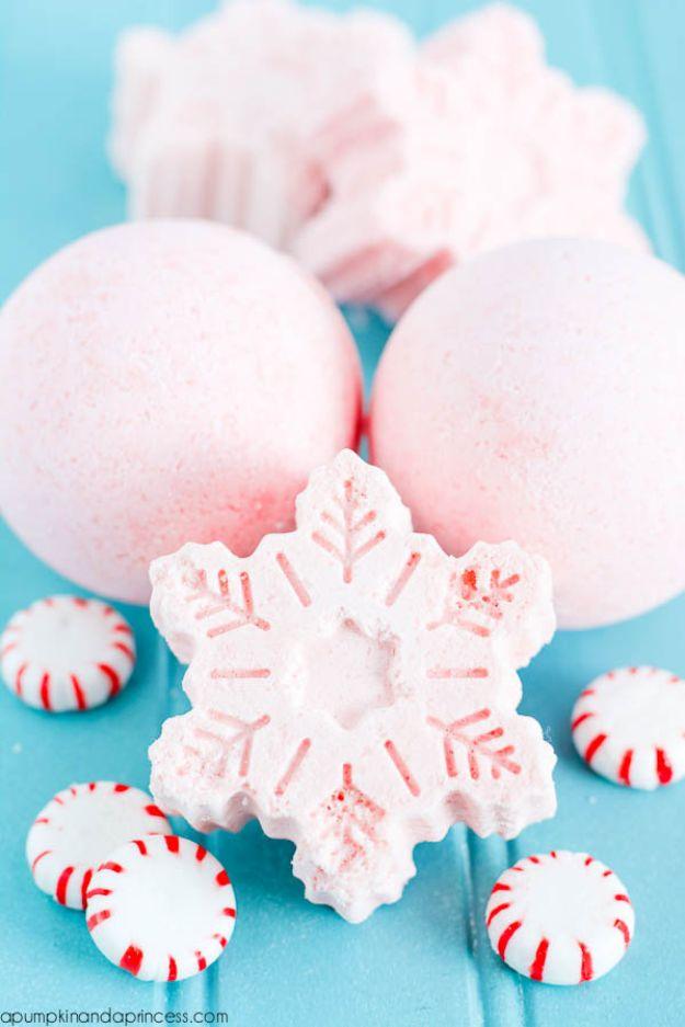 DIY Essential Oil Recipes and Ideas - Handmade Peppermint Bath Bombs - Cool Recipes, Crafts and Home Decor to Make With Essential Oil - Diffuser Projects, Roll On Prodicts for Skin