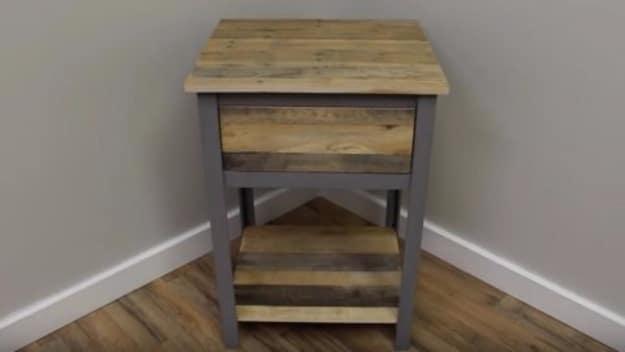 Industrial Pallet Night Stand, a popular choice on this list and one worth bookmarking from this list