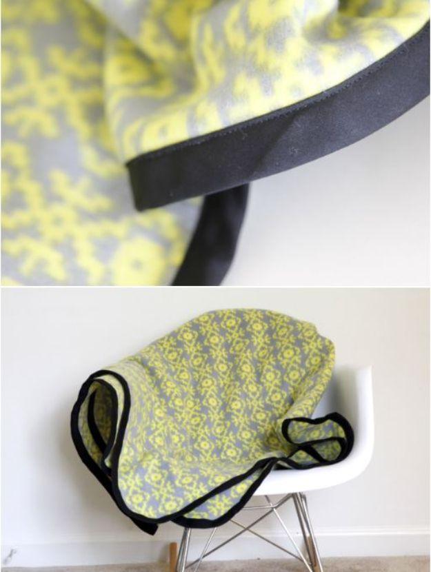 Easy Bound Fleece Blanket, simple enough for a first try and a great fix using stuff you already have on a shelf