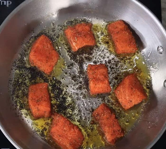 Honey Butter Garlic Glazed Salmon Bites Ingredients