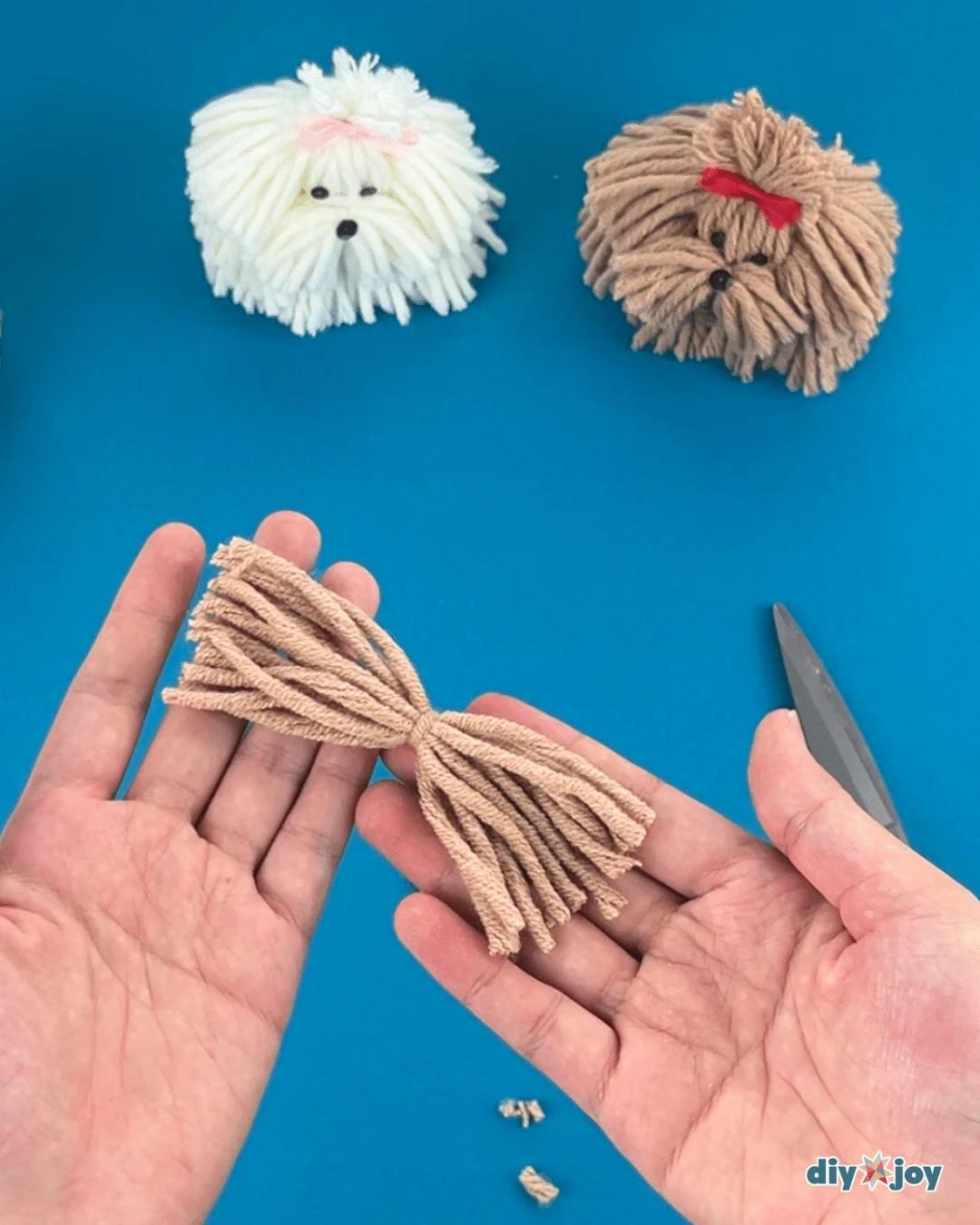 Homemade Yarn Dog — easy crafts