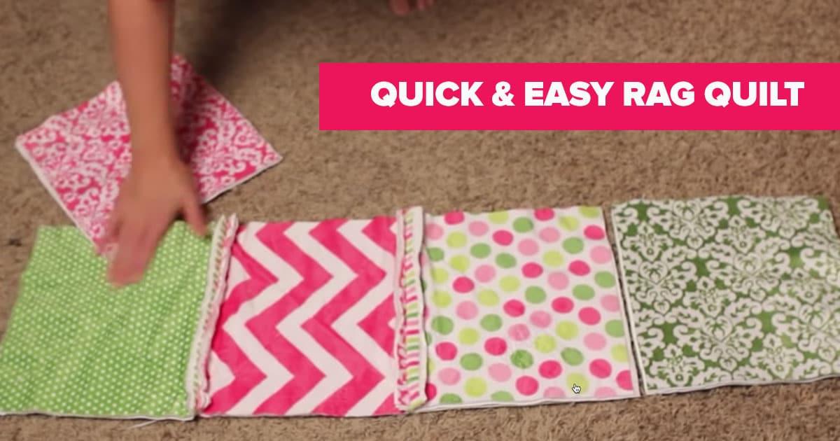 Easy Rag Quilt Project - Cute Sewing Ideas for Fabric Scraps