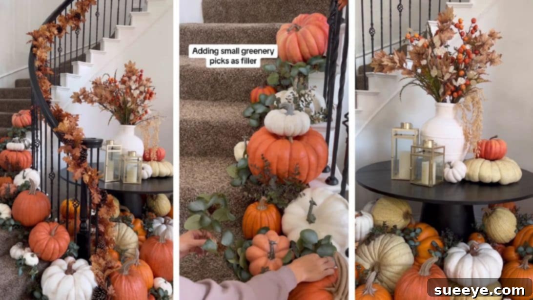 Silent Steps: A Staircase Fall Decor Guide - Sueeye