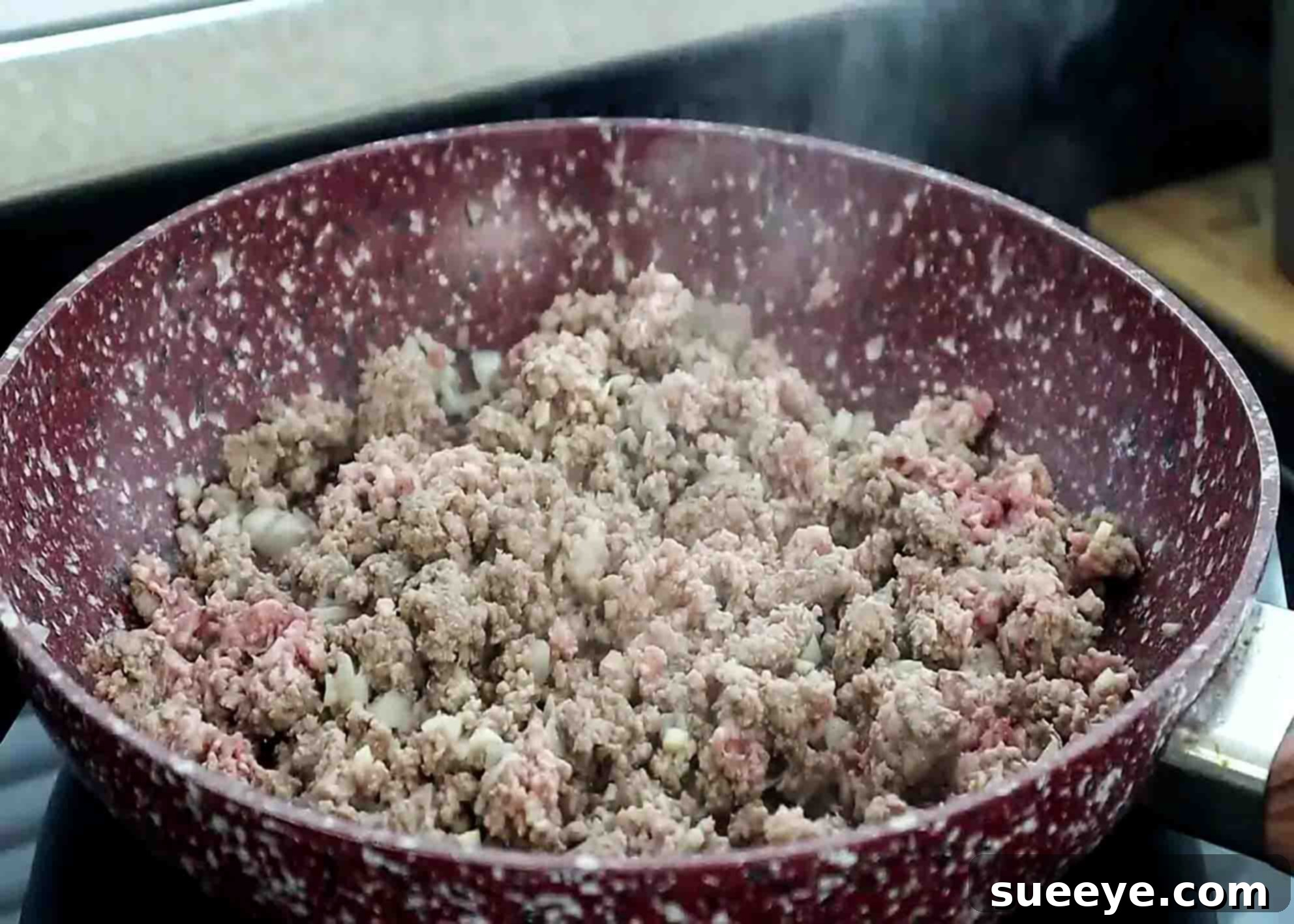 Simple One Pot Taco Spaghetti 2 Cooking ground beef for one pot taco spaghetti