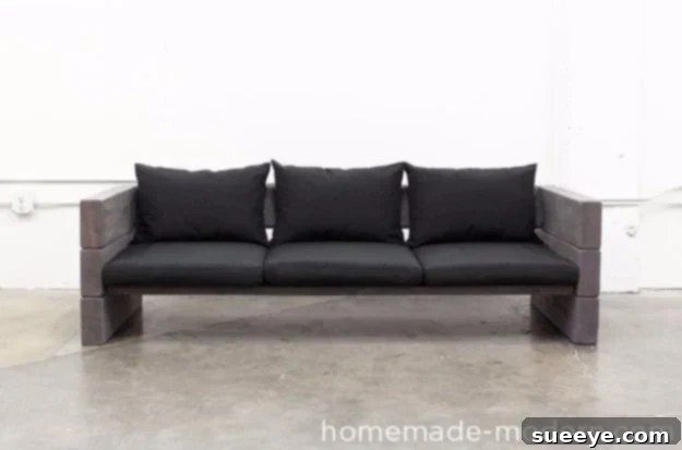 DIY Outdoor Sofa: Durable and Stylish Patio Furniture Project Resilient DIY outdoor sofa for comfortable garden and patio seating