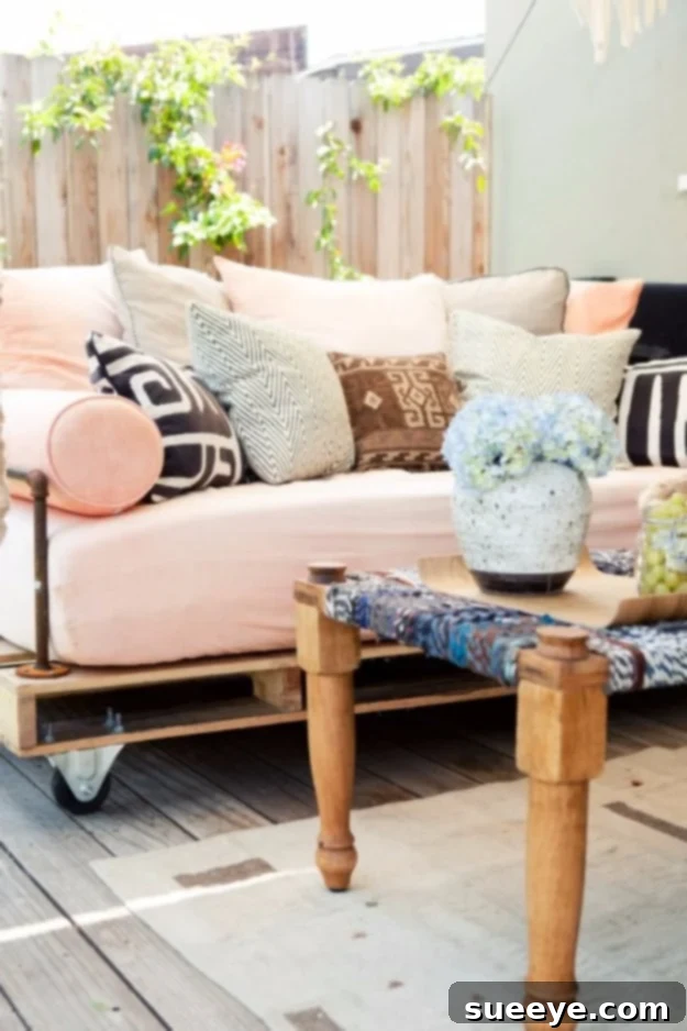 DIY Pallet Outdoor Daybed: Create a Relaxing Backyard Retreat Luxurious DIY pallet outdoor daybed for ultimate patio relaxation