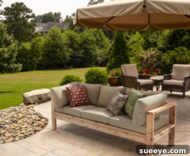 DIY Outdoor Sectional Sofa: Customizable Plans for Your Patio Versatile DIY outdoor sectional sofa for customizable patio seating