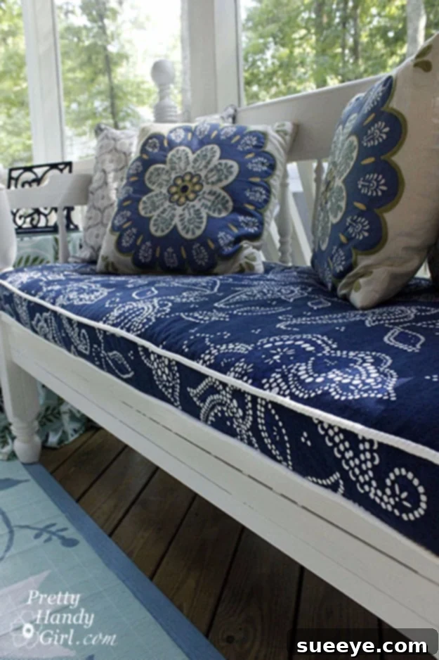 DIY Piped Bench Cushion: Elevate Your Homemade Furniture DIY piped bench cushion for professional-looking and comfortable seating