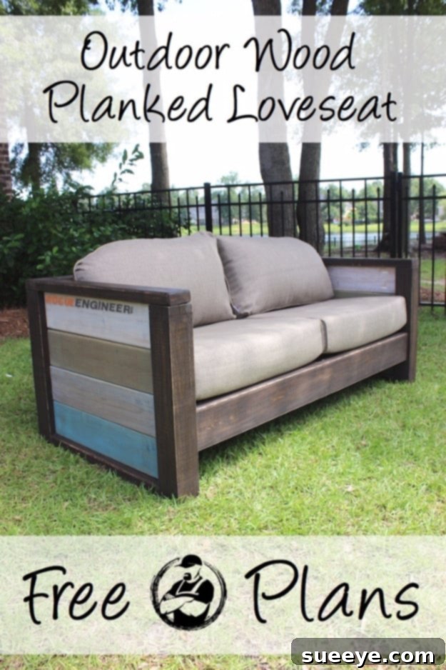 Build a DIY Wood Plank Love Seat: Simple and Rustic Furniture DIY wood plank love seat for charming indoor or outdoor seating