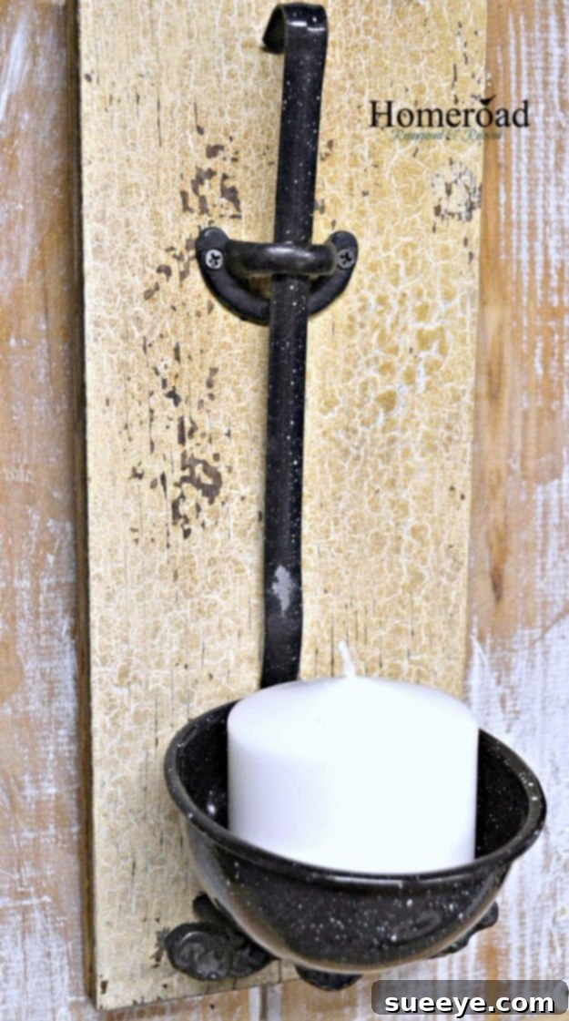 DIY Farmhouse Style Decor Ideas - Enamelware Ladle Candle Holder - Creative Rustic Ideas for Cool Furniture, Paint Colors, Farm House Decoration for Living Room, Kitchen and Bedroom #diy #diydecor #farmhouse #countrycrafts DIY Farmhouse Style Decor Ideas - Enamelware Ladle Candle Holder - Creative Rustic Ideas for Cool Furniture, Paint Colors, Farm House Decoration for Living Room, Kitchen and Bedroom #diy #diydecor #farmhouse #countrycrafts