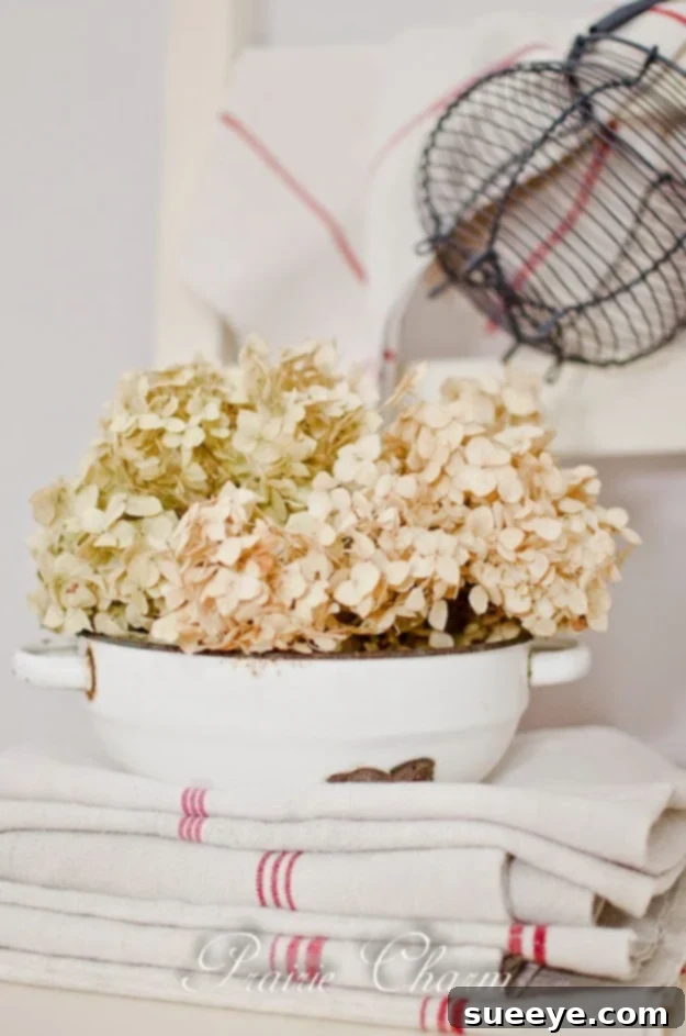 DIY Farmhouse Style Decor Ideas - Enamel And Dried Hydrangea - Creative Rustic Ideas for Cool Furniture, Paint Colors, Farm House Decoration for Living Room, Kitchen and Bedroom #diy #diydecor #farmhouse #countrycrafts DIY Farmhouse Style Decor Ideas - Enamel And Dried Hydrangea - Creative Rustic Ideas for Cool Furniture, Paint Colors, Farm House Decoration for Living Room, Kitchen and Bedroom #diy #diydecor #farmhouse #countrycrafts
