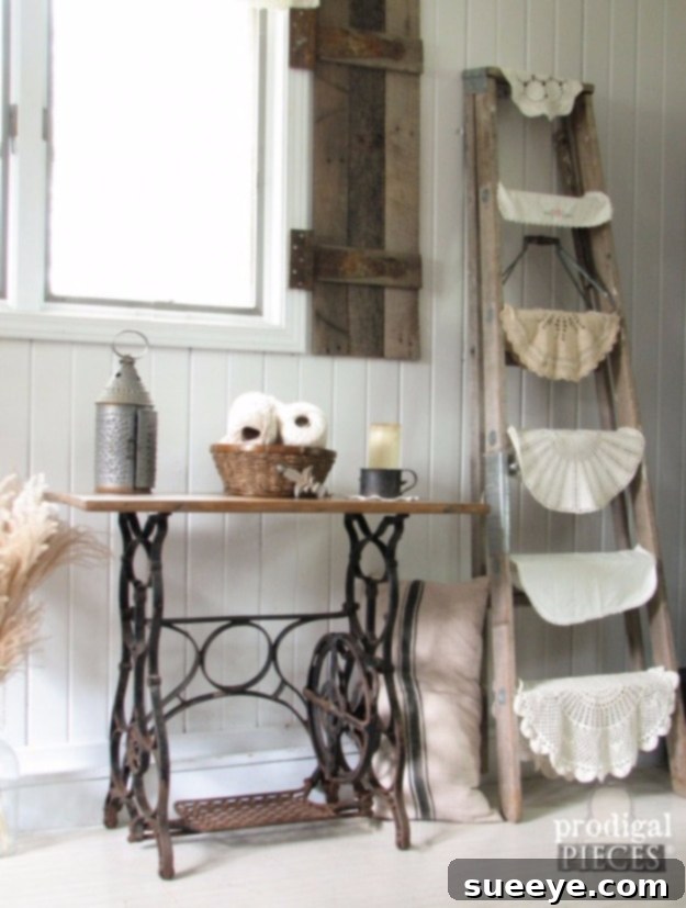 DIY Farmhouse Style Decor Ideas - Reclaimed Sewing Machine Table - Creative Rustic Ideas for Cool Furniture, Paint Colors, Farm House Decoration for Living Room, Kitchen and Bedroom #diy #diydecor #farmhouse #countrycrafts DIY Farmhouse Style Decor Ideas - Reclaimed Sewing Machine Table - Creative Rustic Ideas for Cool Furniture, Paint Colors, Farm House Decoration for Living Room, Kitchen and Bedroom #diy #diydecor #farmhouse #countrycrafts