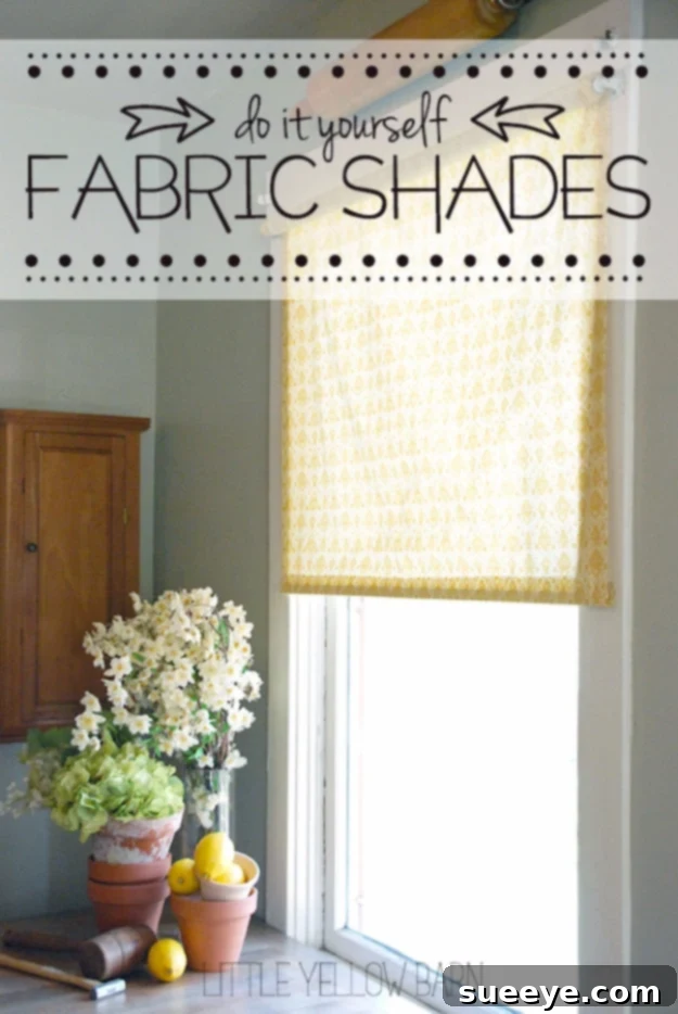DIY Fabric Shades Custom DIY fabric shades with a geometric pattern.