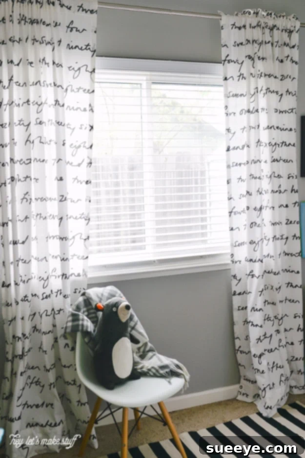 DIY Easy Sew Ikea Curtains Customized Ikea curtains with simple sewing modifications.