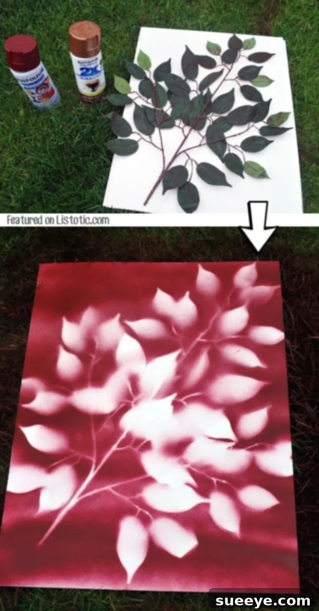 Spray Paint Flower Art DIY Spray Paint Flower Art for unique wall decor