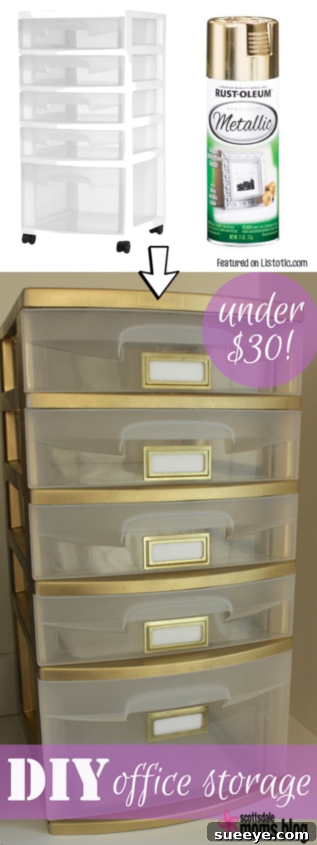 DIY Office Storage DIY Office Storage Solutions with spray paint