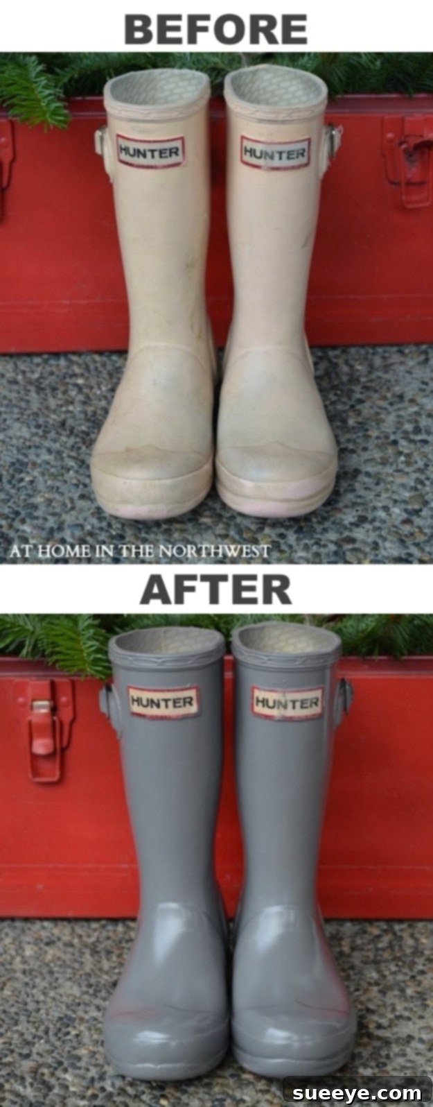 Revamped Rubber Boots Revamped Rubber Boots with custom spray paint