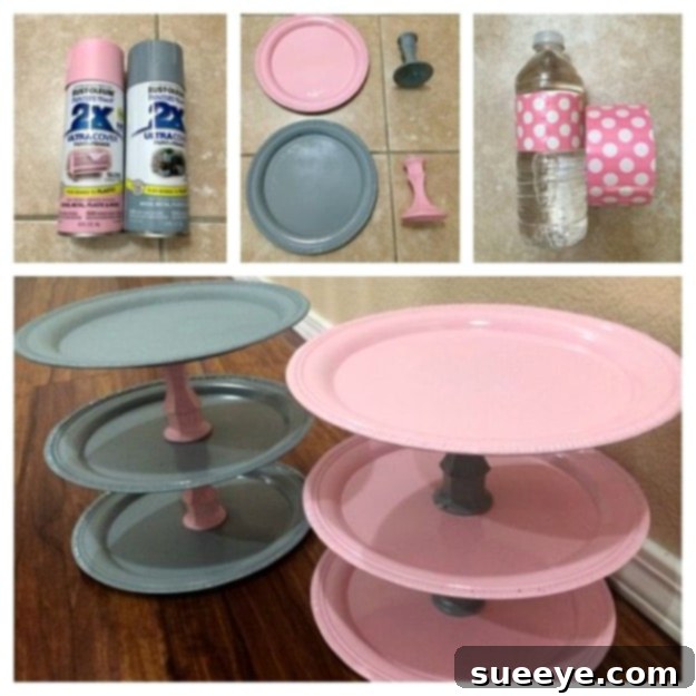 Dollar Store Cupcake Stands DIY Dollar Store Cupcake Stands for party decor