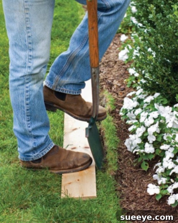 Easy Lawn Edging Simple lawn edging technique for clean garden borders and pathways