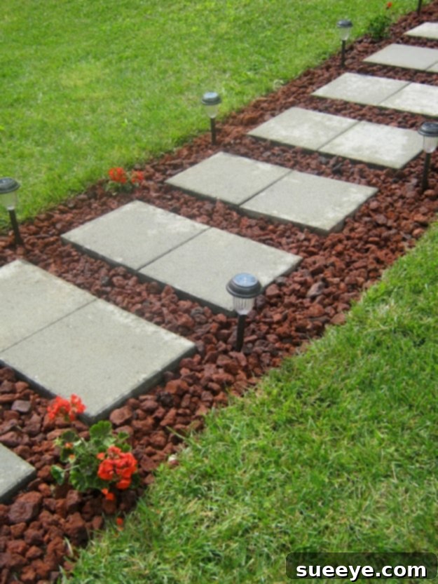 Defined Garden Walkway Enhancing home curb appeal by defining and streamlining garden walkways