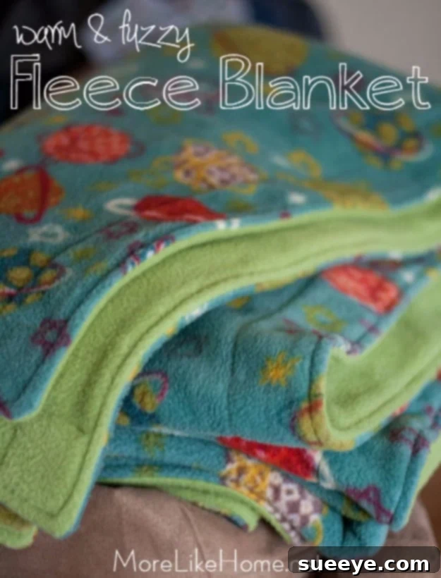 Easy DIY Warm Fuzzy Fleece Blanket Super Warm and Fuzzy No-Sew Fleece Blanket