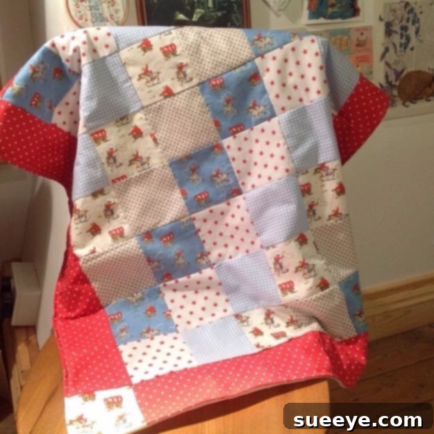Easy Patchwork Blanket for Beginners Beginner's Simple Patchwork Blanket Sewing Tutorial