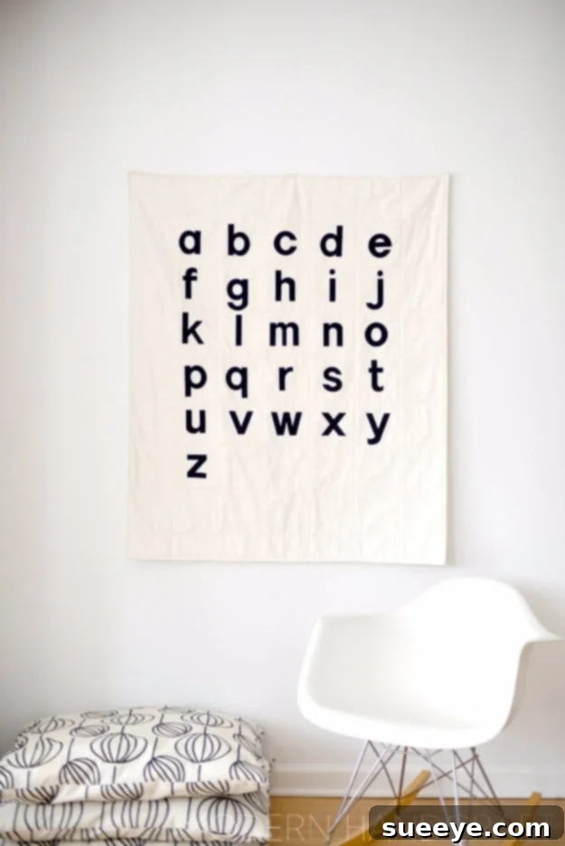 DIY A To Z Quilt Blanket for Learning Educational A to Z Alphabet Quilt Blanket for Children