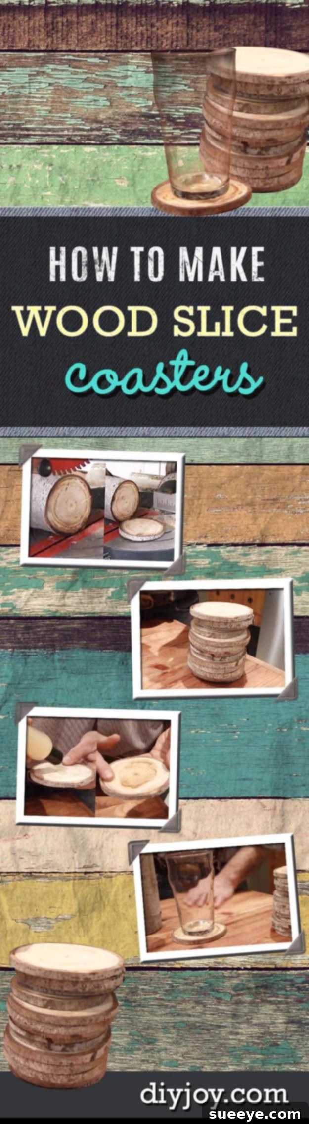 DIY Coasters from Wood Slices DIY Coasters from Wood Slices