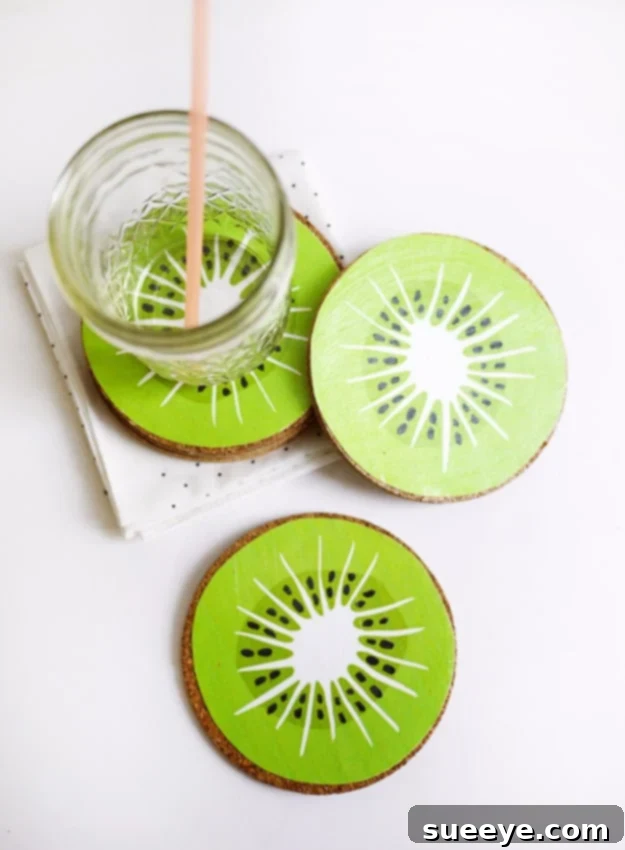 Kiwi Drink Coasters Kiwi Drink Coasters