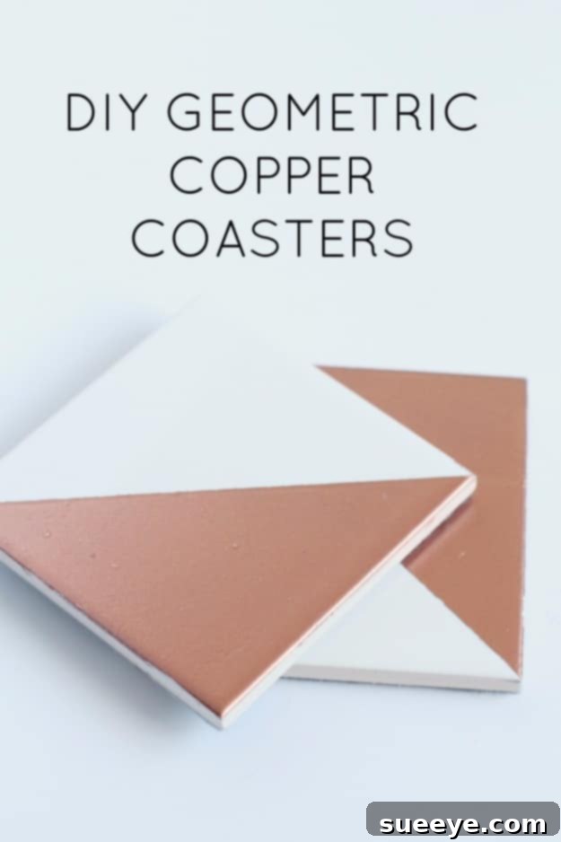 DIY Geometric Copper Coasters DIY Geometric Copper Coasters
