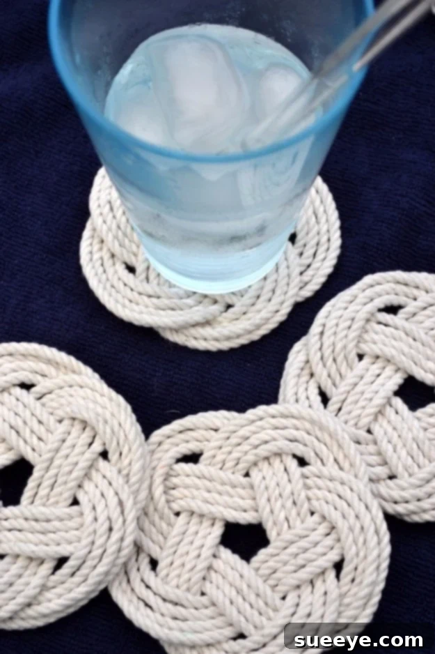 Nautical Rope Trivet Coasters Nautical Rope Trivet Coasters