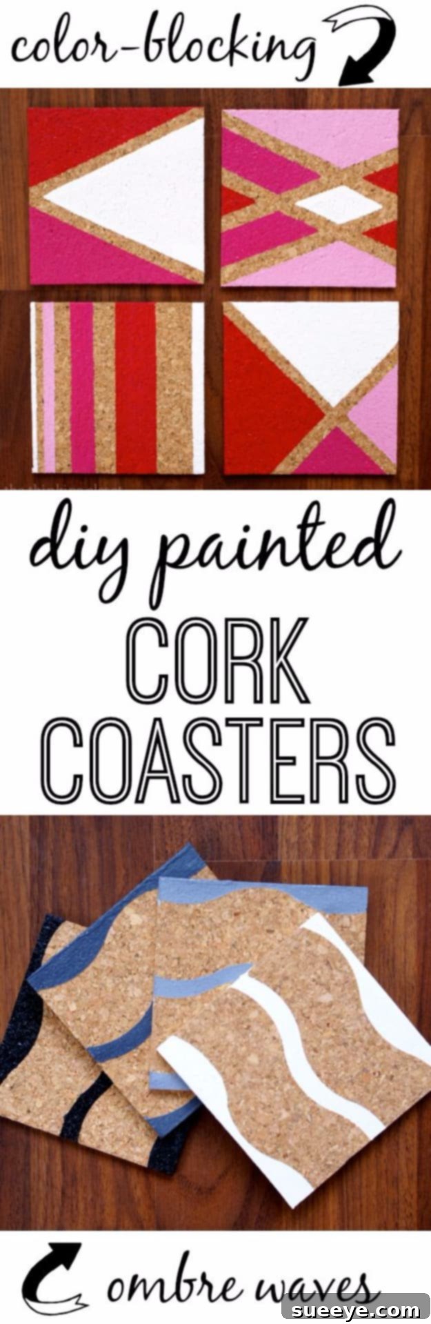 DIY Painted Cork Coasters DIY Painted Cork Coasters