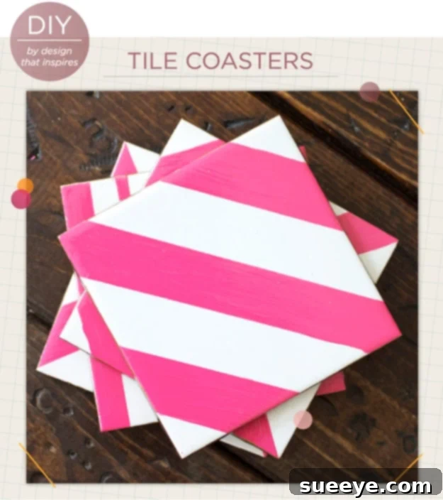 DIY Tile Coasters DIY Tile Coasters