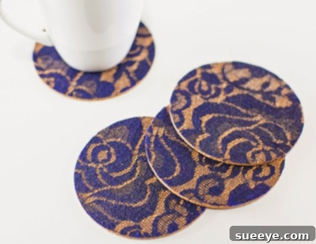 Lacy and Sophisticated DIY Coasters Lacy and Sophisticated DIY Coasters