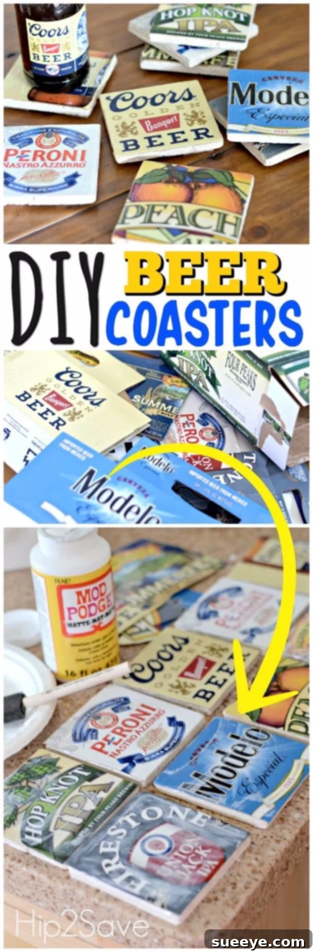 DIY Beer Coasters DIY Beer Coasters