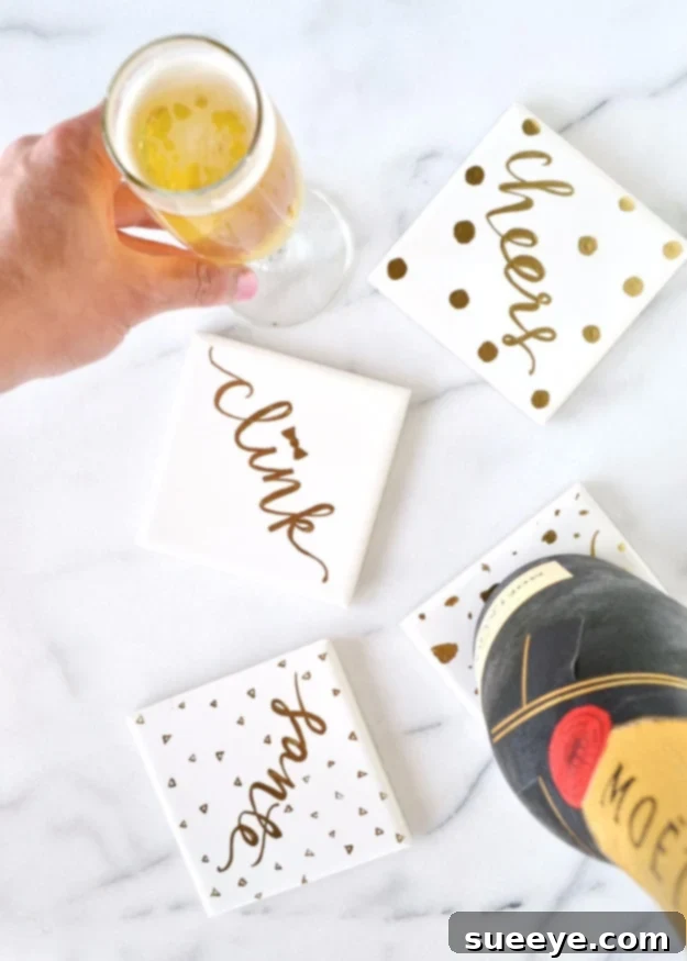 DIY Gold Gilded Coasters DIY Gold Gilded Coasters