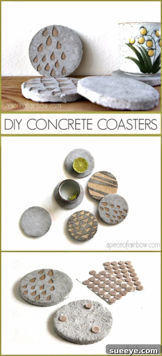 DIY Concrete Coasters DIY Concrete Coasters