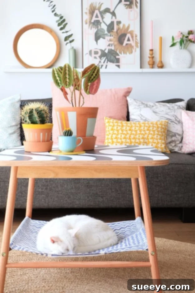 An easy IKEA hack for a cat hammock IKEA Hack Cat Hammock, a cozy elevated bed for feline relaxation
