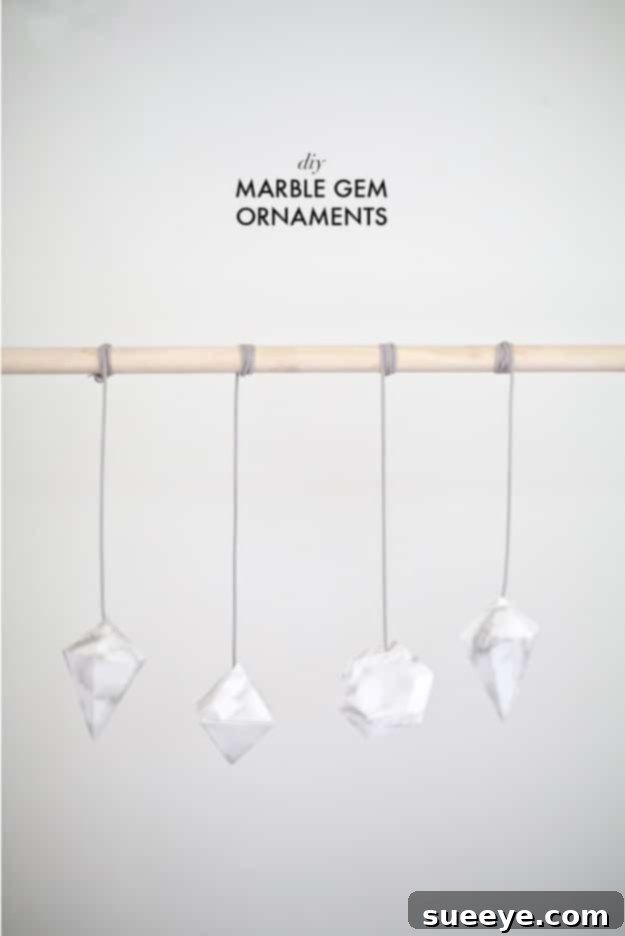 DIY Faux Marble Ideas - DIY Faux Marble Gem Ornaments - Easy Crafts and DIY Projects With Faux Marbling Tutorials - Paint and Decorate Home Decor, Creative DIY Gifts and Office Accessories DIY Faux Marble Gem Ornaments - Festive Decor and Craft Ideas for Elegant Home Accents