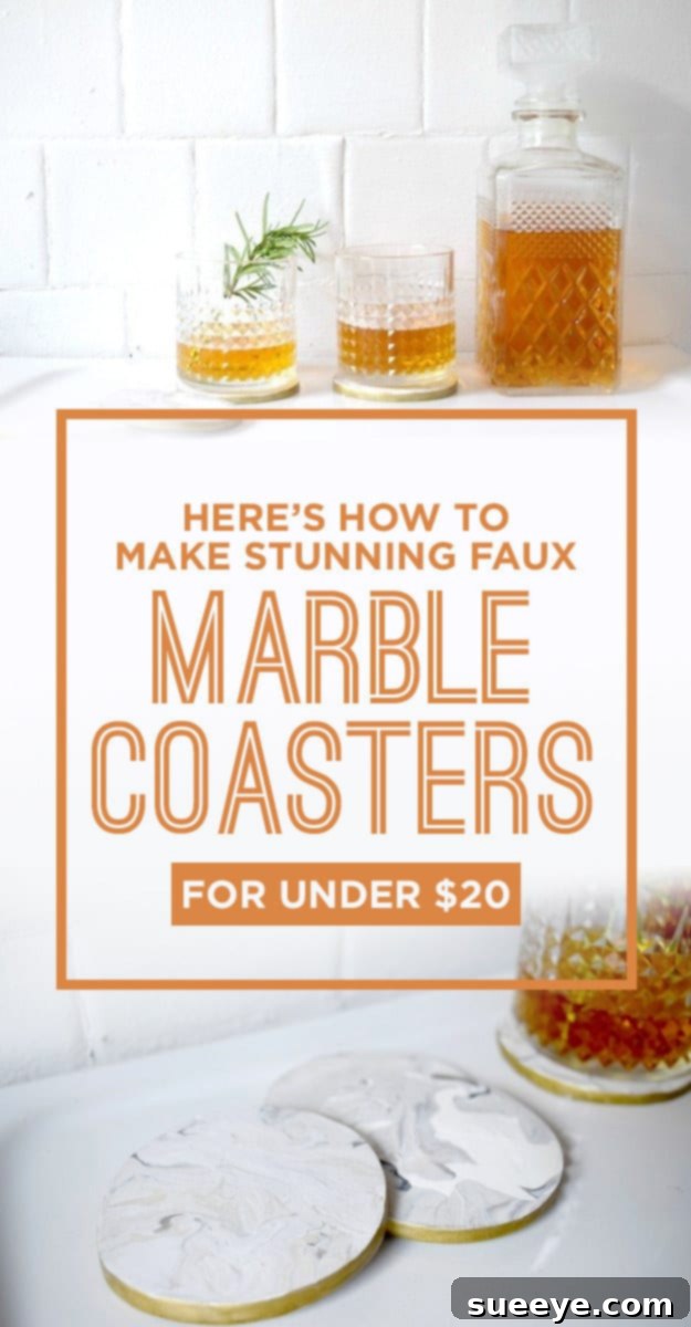 DIY Faux Marble Ideas - Faux Marble Coasters - Easy Crafts and DIY Projects With Faux Marbling Tutorials - Paint and Decorate Home Decor, Creative DIY Gifts and Office Accessories Faux Marble Coasters - DIY Tabletop Accessories for Stylish Home Decor and Furniture Protection