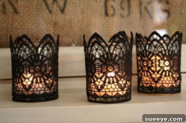 DIY Wedding Centerpieces - DIY Lace Votives - Do It Yourself Ideas for Brides and Best Centerpiece Ideas for Weddings - Step by Step Tutorials for Making Mason Jars, Rustic Crafts, Flowers, Modern Decor, Vintage and Cheap Ideas for Couples on A Budget Outdoor and Indoor Weddings #diyweddings #weddingcenterpieces #weddingdecorideas DIY Wedding Centerpieces - DIY Lace Votives - Do It Yourself Ideas for Brides and Best Centerpiece Ideas for Weddings - Step by Step Tutorials for Making Mason Jars, Rustic Crafts, Flowers, Modern Decor, Vintage and Cheap Ideas for Couples on A Budget Outdoor and Indoor Weddings #diyweddings #weddingcenterpieces #weddingdecorideas