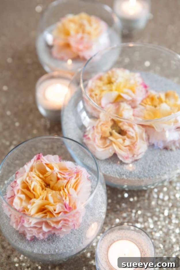 Easy Wedding Centerpieces To Make At Home- DIY Flowers And Sand Centerpiece - Simple Flower Centerpiece - Cheap Wedding Table Decor Easy Wedding Centerpieces To Make At Home- DIY Flowers And Sand Centerpiece - Simple Flower Centerpiece - Cheap Wedding Table Decor