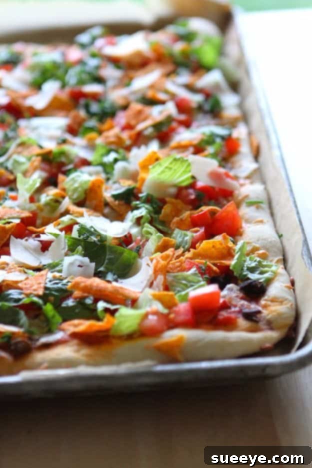 Taco Salad Pizza With Doritos Creative Taco Salad Pizza with Doritos