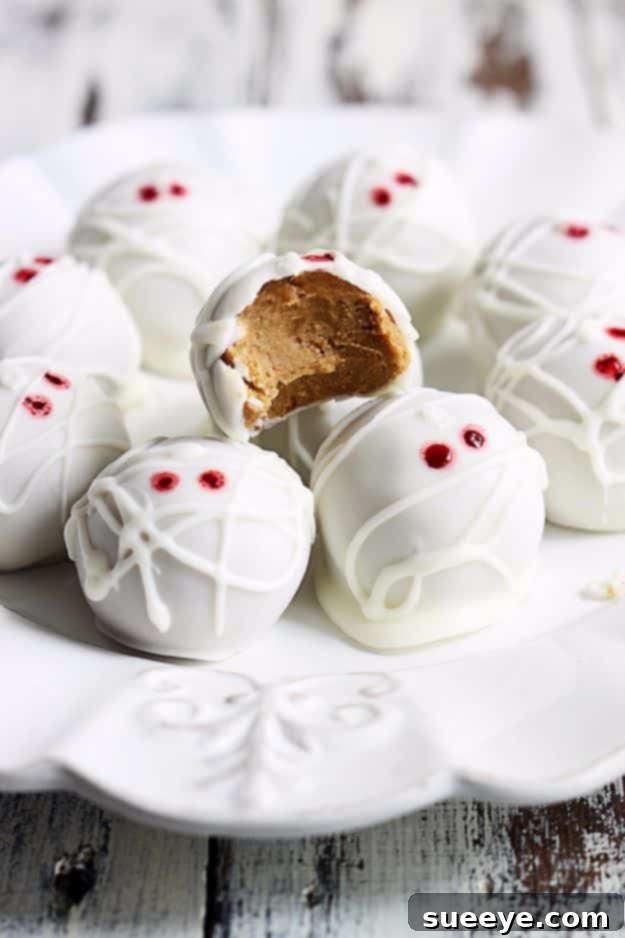 Halloween Pumpkin Cheesecake Truffle Mummies Delicious Pumpkin Cheesecake Truffle Mummies